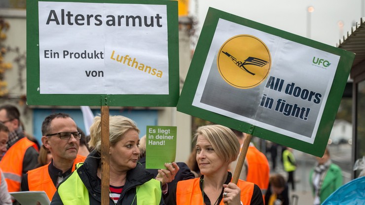 Rozpoczął się strajk pracowników Lufthansy. Potrwa 8 dni