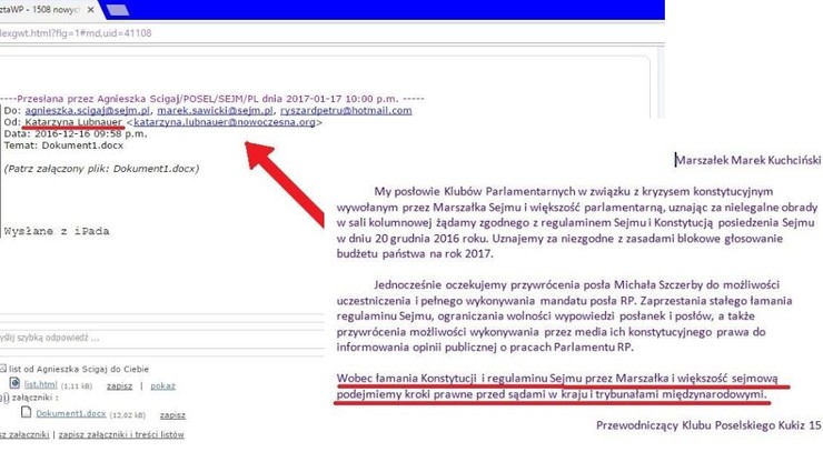 Kukiz opublikował treść pisma do marszałka Sejmu ws. działań opozycji