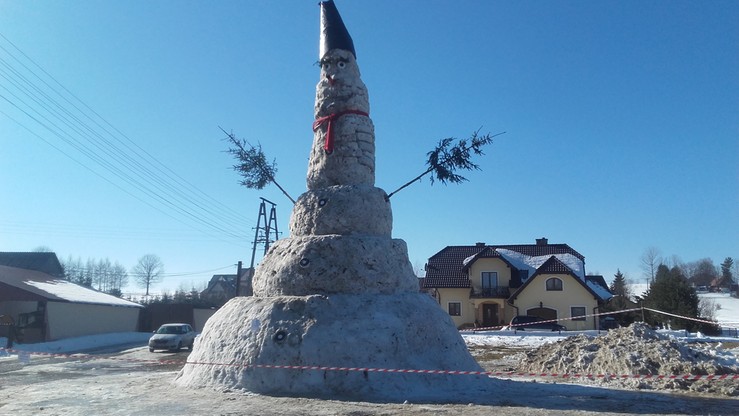 Bałwan gigant na Orawie