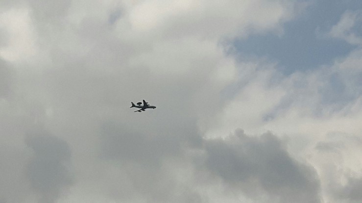 2017-03-21 AWACS nad Środą Wielkopolską. Przed ćwiczeniami Herculesów