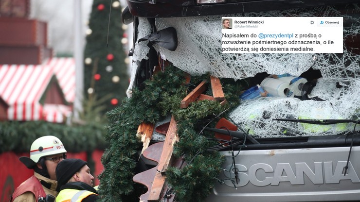 Ruch Narodowy chce odznaczenia dla polskiego kierowcy, który zginął w Berlinie