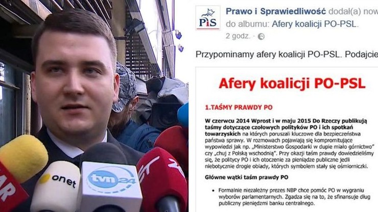 Opozycja wytyka sprawę Misiewicza, PiS publikuje "afery koalicji PO-PSL"