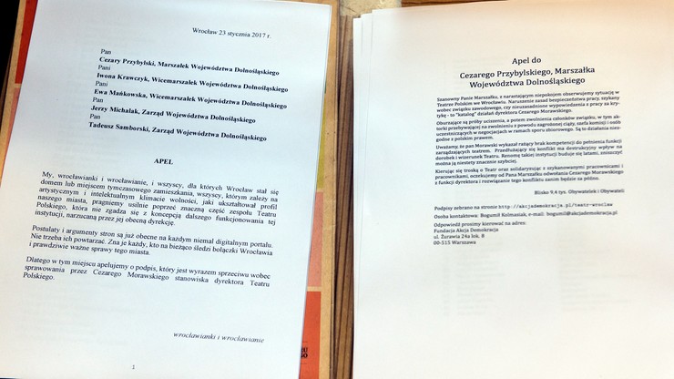 10 tys. podpisów pod petycją ws. odwołania Cezarego Morawskiego z funkcji dyrektora Teatru Polskiego