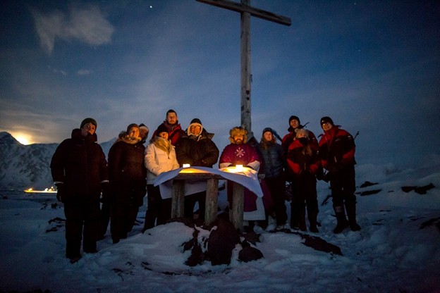 Uroczysta msza święta na Przylądku Wilczka.