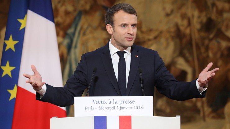 Macron zapowiada walkę z "fake newsami" i oskarża rosyjskie media o "propagowanie dezinformacji" na jego temat