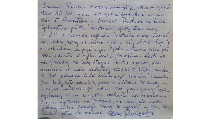 Uczestniczki Powstania nie stać na gaz i prąd. RWE umarza dług, pomóc chcą też internauci