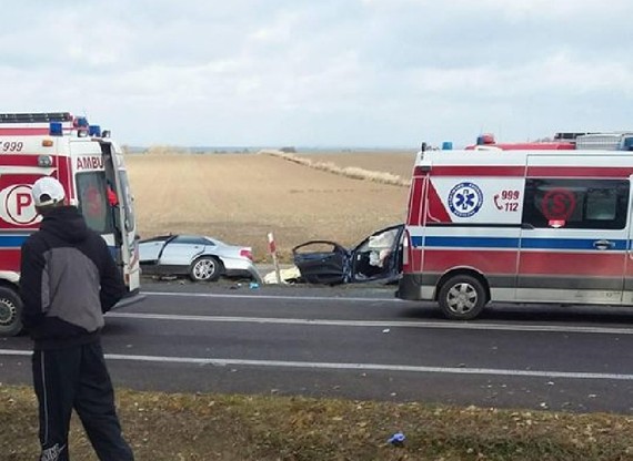 Czołowe zderzenie w woj. lubelskim