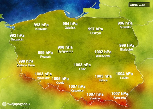mapa opadów deszczu polska na żywo 1