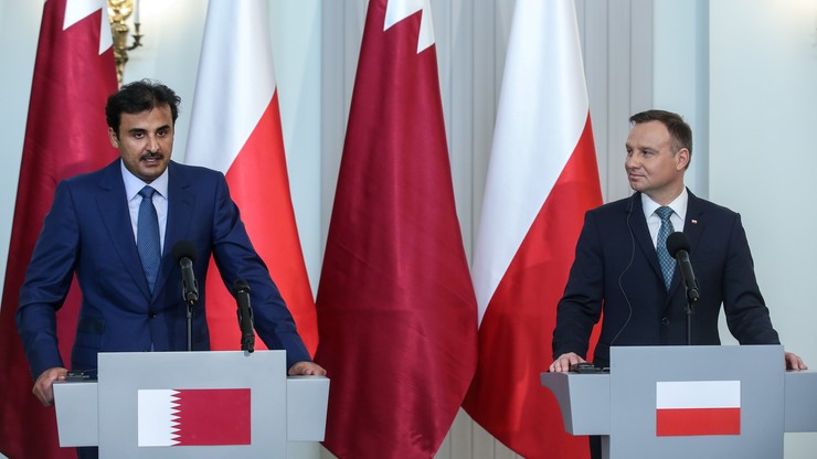 "Chcemy zainteresować się polską ofertą sprzętu wojskowego". Emir Kataru po spotkaniu z prezydentem