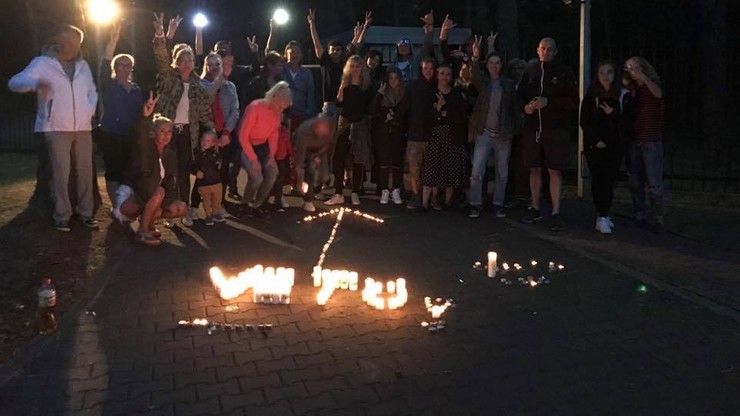 "Veto" - protest przed rezydencją prezydenta na Półwyspie Helskim