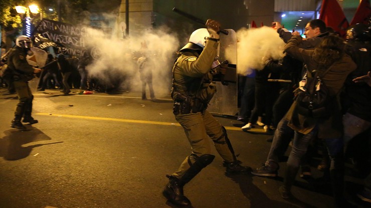 Protesty przeciwko wizycie Obamy w Grecji. Interweniowała policja