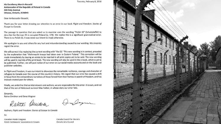 Jest odpowiedź na "polskie SS" w kanadyjskiej książce. "To znaczący błąd gramatyczny"