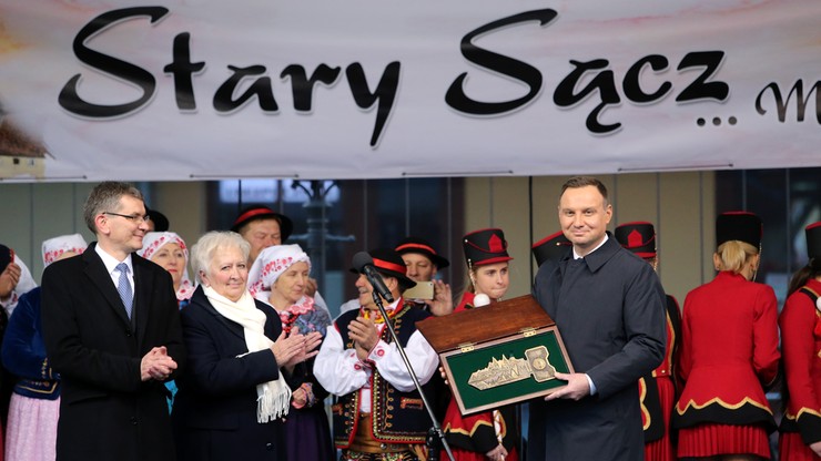 Andrzej Duda odebrał tytuł honorowego obywatela Starego Sącza
