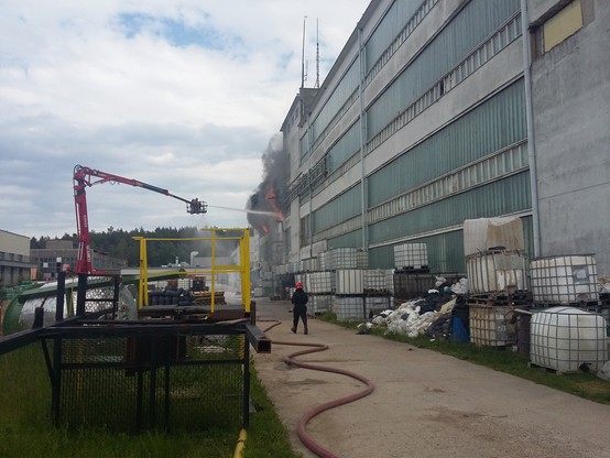 Pożar magazynu w Gdyni