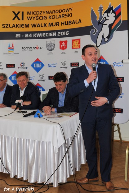 Konferencja prasowa na temat wyścigu "Szlakiem walk mjr. Hubala"