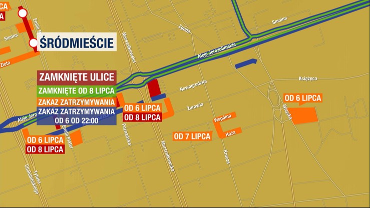 Uwaga! Utrudnienia w Warszawie w związku ze szczytem NATO. Zobacz, których rejonów unikać