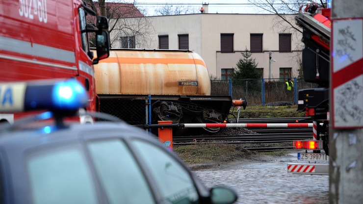 Wykolejenie cystern z amoniakiem w Szczecinie