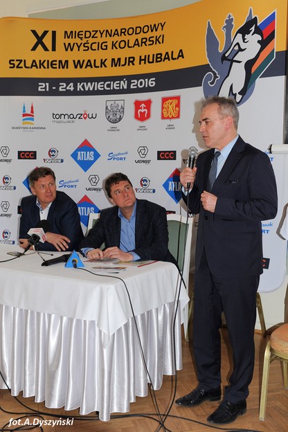 Konferencja prasowa na temat wyścigu "Szlakiem walk mjr. Hubala"