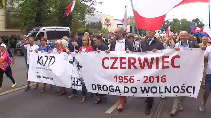 Poznań: manifestacja KOD w 60. rocznicę Czerwca’56