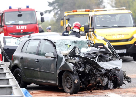 Wypadek w Mierzęcicach (Śląskie) na trasie S1