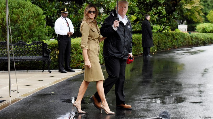 Wizyta Donalda Trumpa na terenach spustoszonych przez huragan Harvey