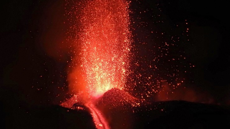 Erupcja Etny na Sycylii