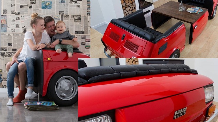 Kanapa z "malucha", meblościanka z porsche. Moto-meblami chce podbić świat