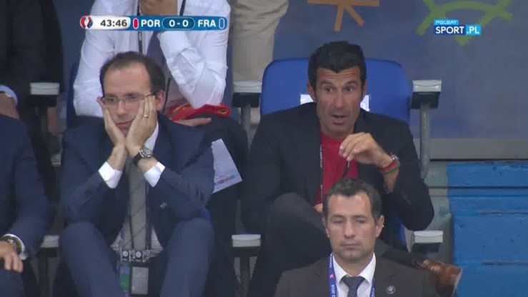 Portugalia - Francja: Figo ziewał z nudów (WIDEO)