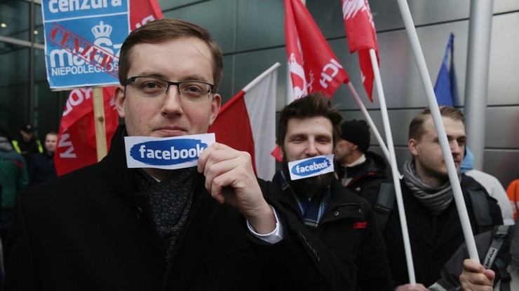 Narodowcy protestowali przed polskim oddziałem Facebooka
