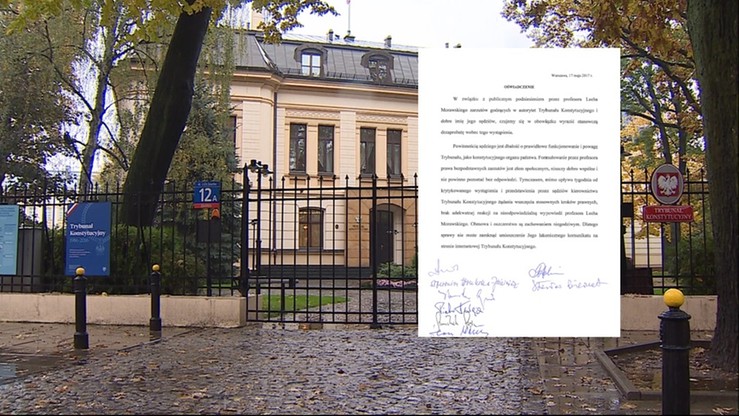 "Obmowa i oszczerstwo są zachowaniem niegodziwym". Ośmiu sędziów TK ws. Morawskiego