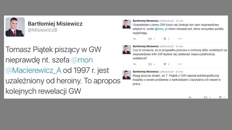 Rzecznik MON wytknął dziennikarzowi uzależnienie od narkotyków