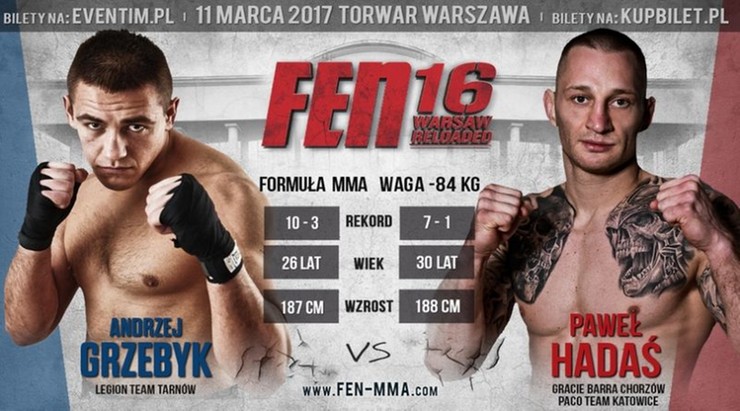 FEN 16 Warsaw Reloaded: Hadaś vs Grzebyk o pas kategorii średniej
