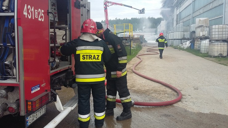 Pożar magazynu w Gdyni