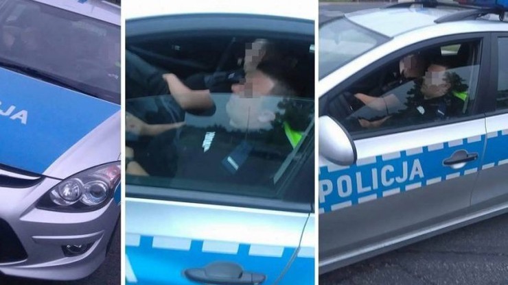 Policjanci spali na służbie, przechodzień zrobił im zdjęcia. Komenda: "sytuacja niedopuszczalna"