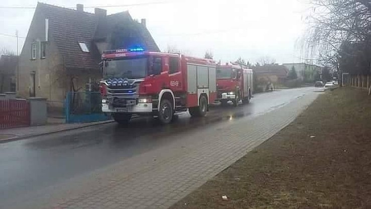 Akcja strażaków w Starym Bojanowie (woj. wielkopolskie)