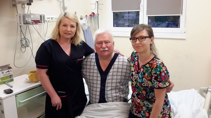 Lech Wałęsa wyszedł ze szpitala