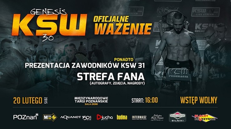 „Dzień z Gwiazdami KSW” w piątek o 16:00 w Sali Ziemia na terenie MTP w Poznaniu