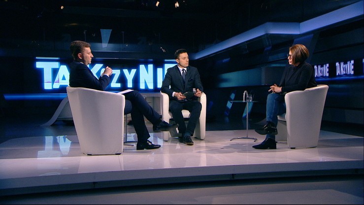 Spór o konstruktywne wotum nieufności dla rządu w programie "Tak czy Nie"