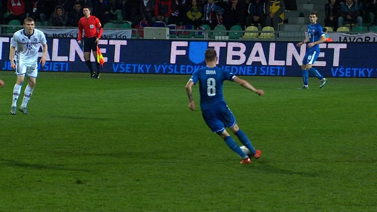 Piękny rykoszet! Duda asystuje przy szczęśliwej bramce, Słowacja wygrywa z Islandią